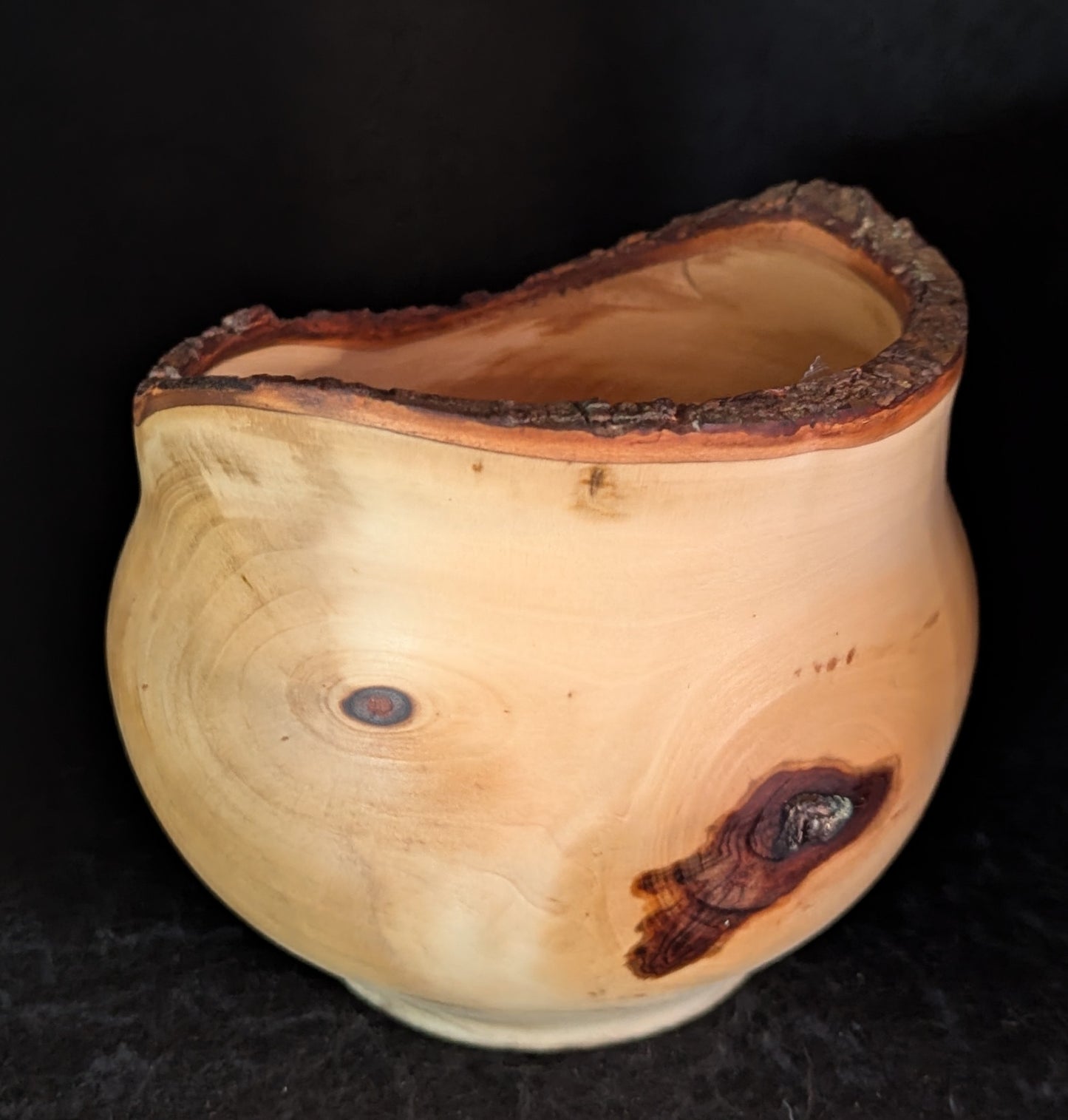 Live Edge Cherry Globe Bowl