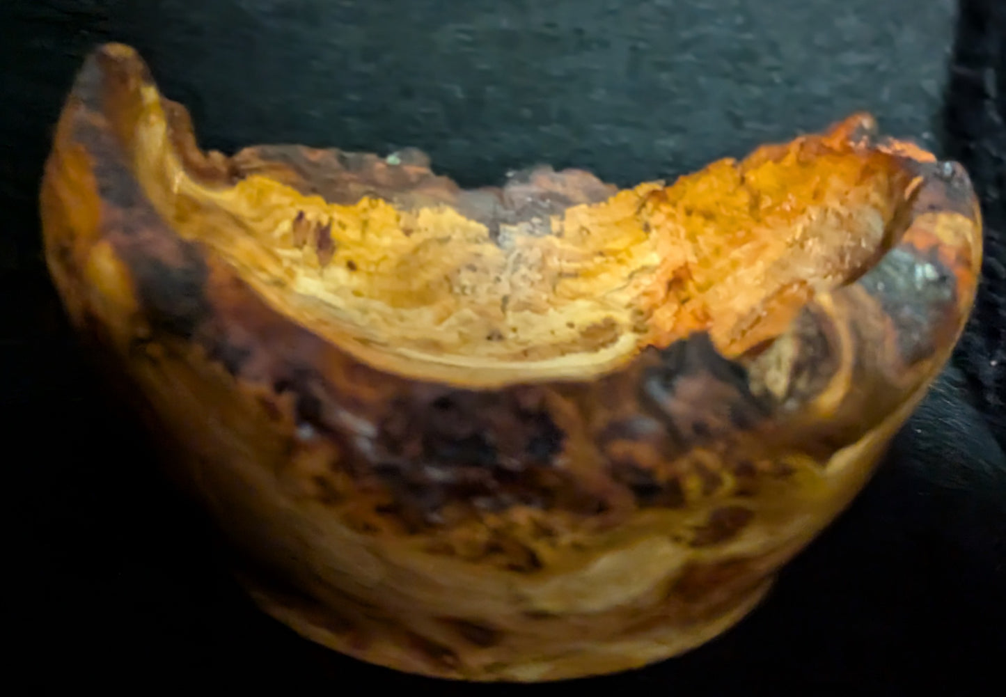 Natural Live Edge Cherry Burl Bowl