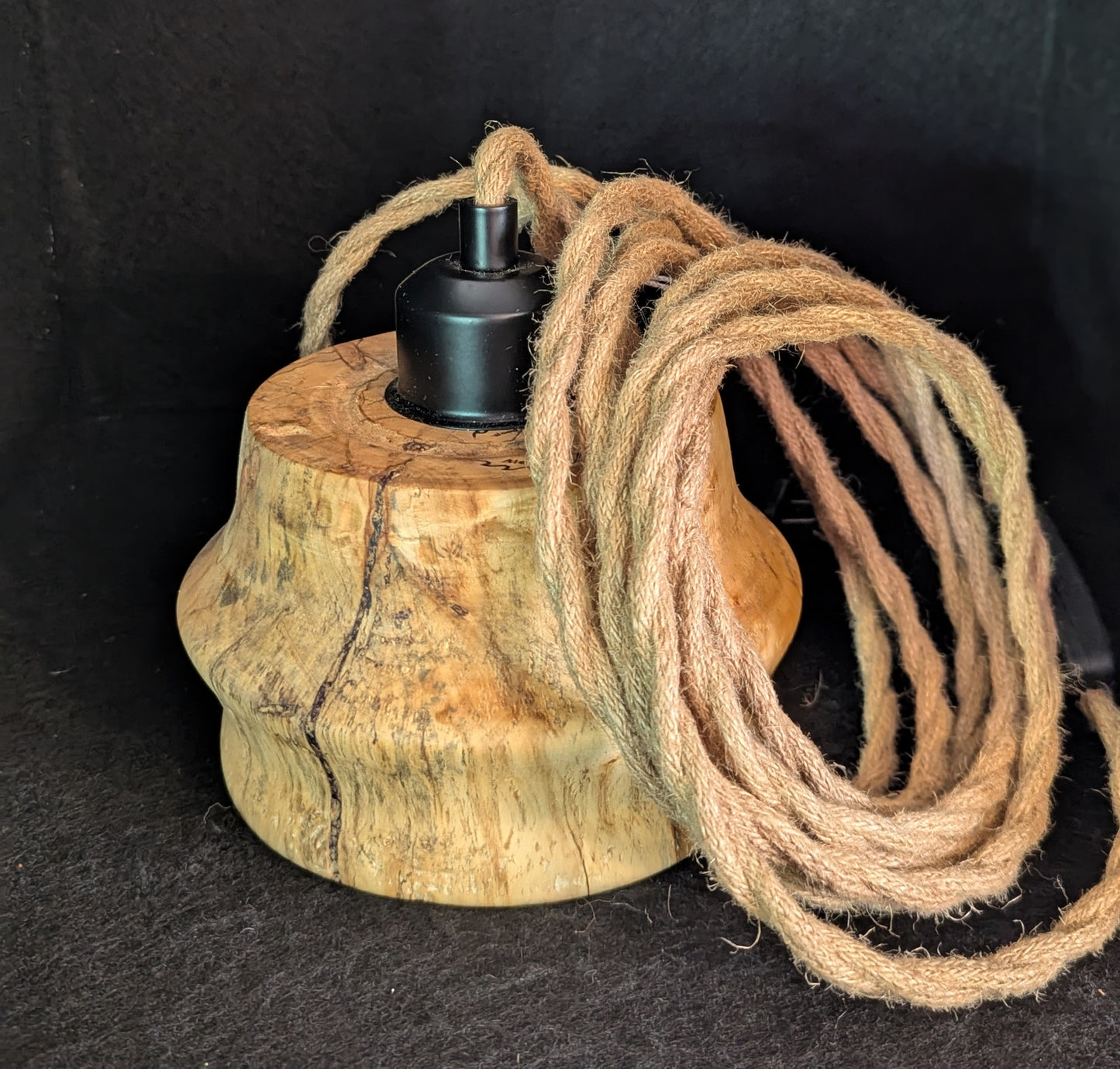 Spalted Maple Hanging Lamp