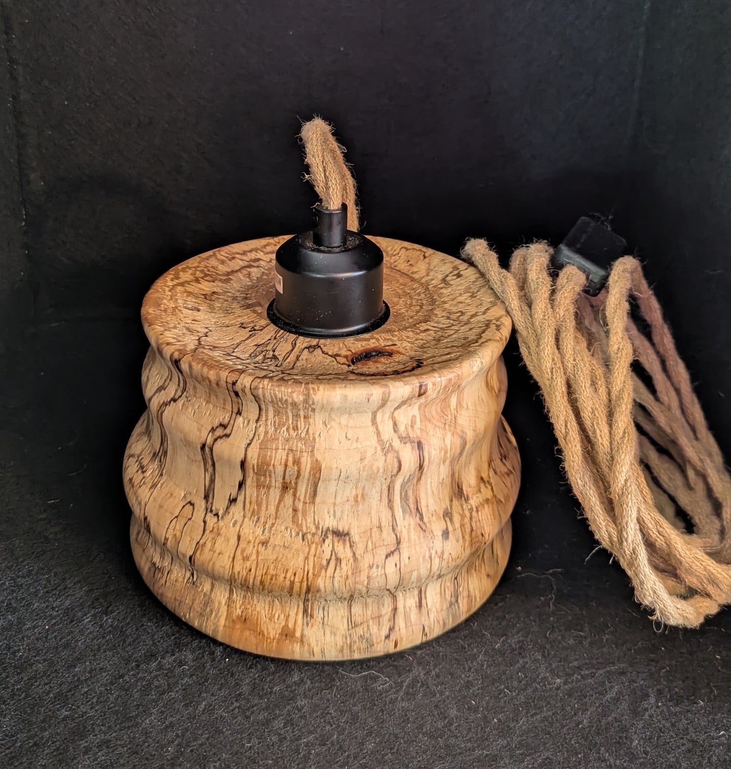 Spalted Persimmon Hanging Lamp