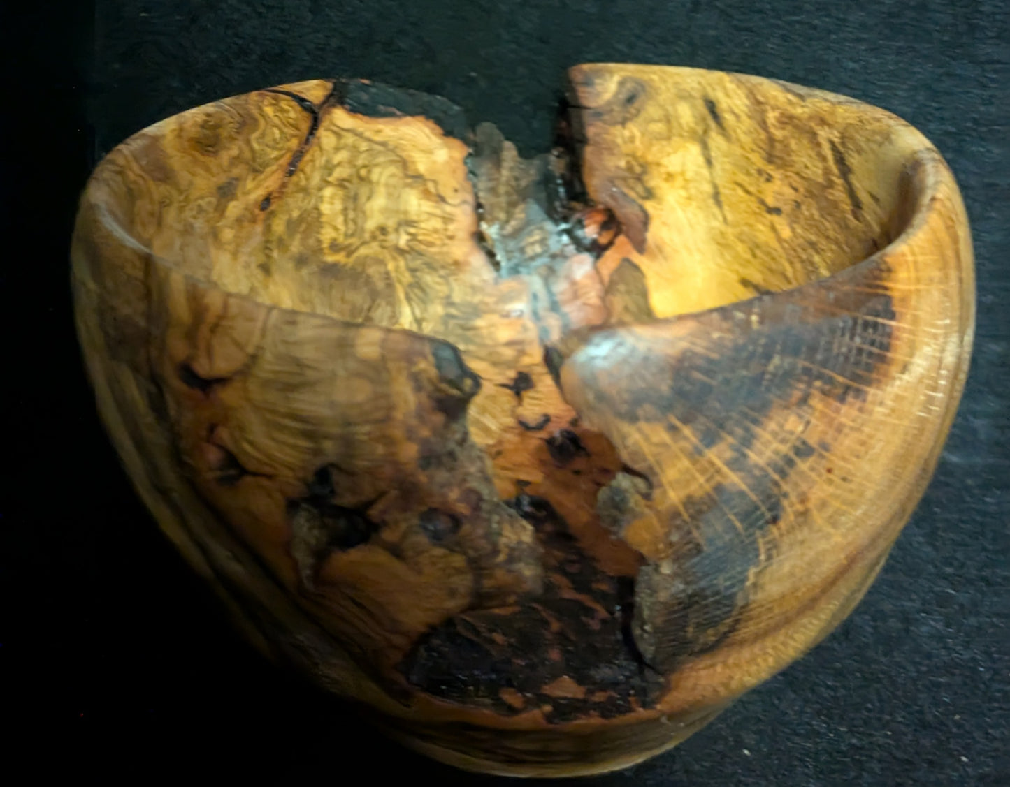 Red Oak Burl Bowl with Voids