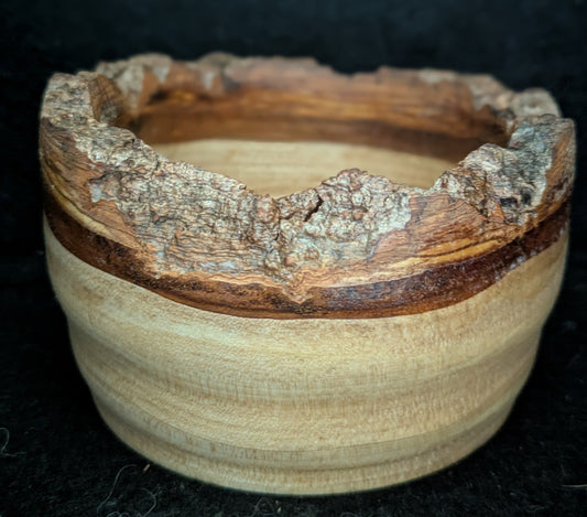 Natural Live Edge Rainbow Poplar Bowl