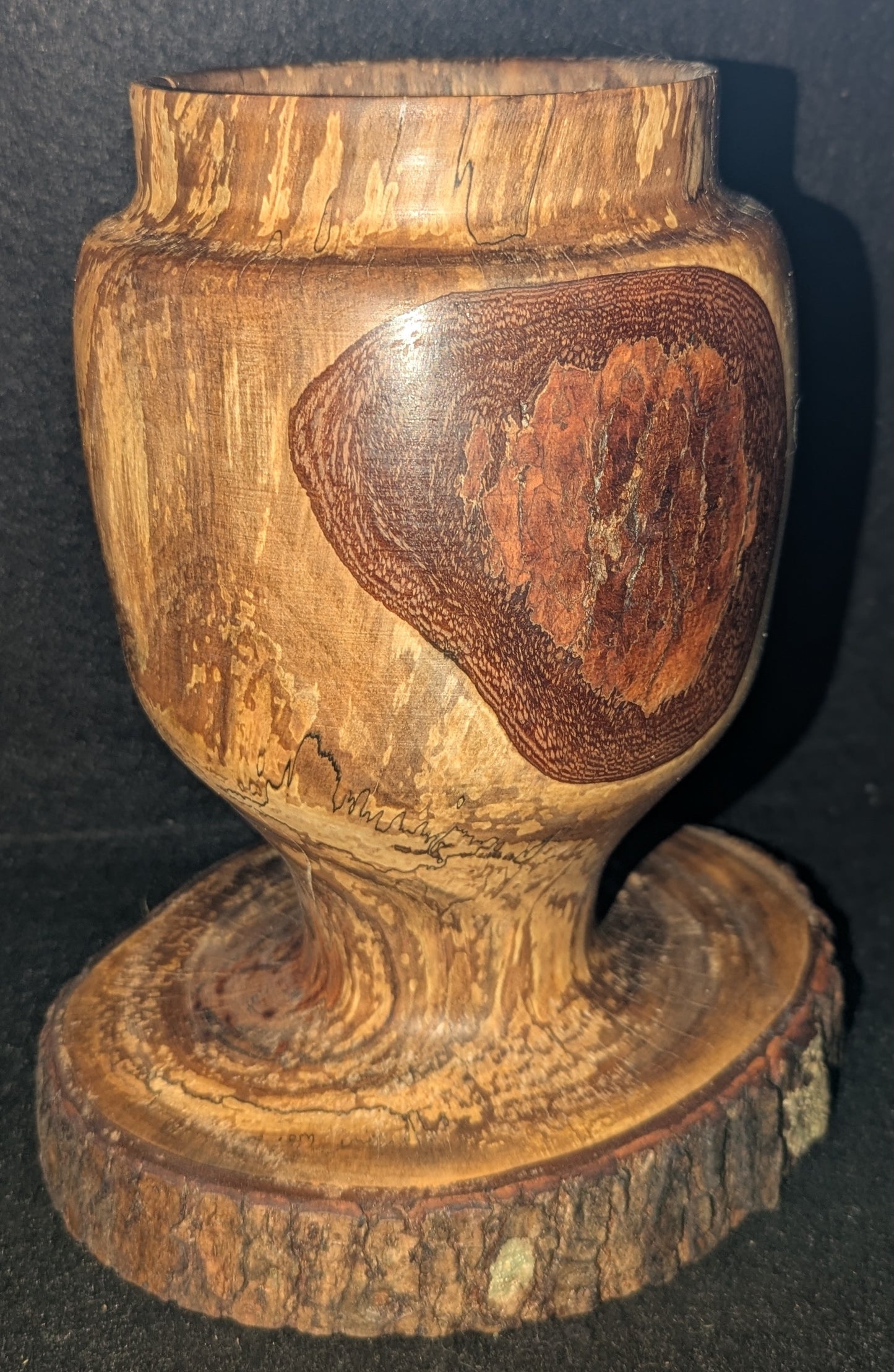 Live Edge Willow Oak Footed Vase