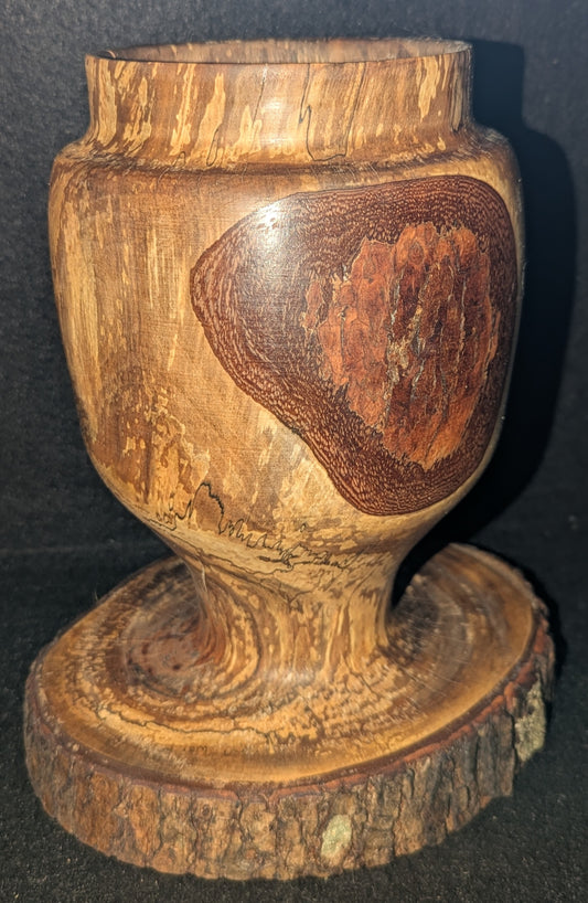 Live Edge Willow Oak Footed Vase