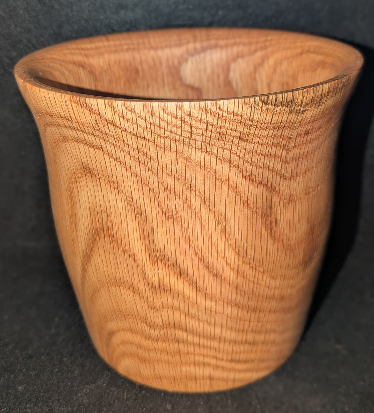 Wide Red Oak Vase