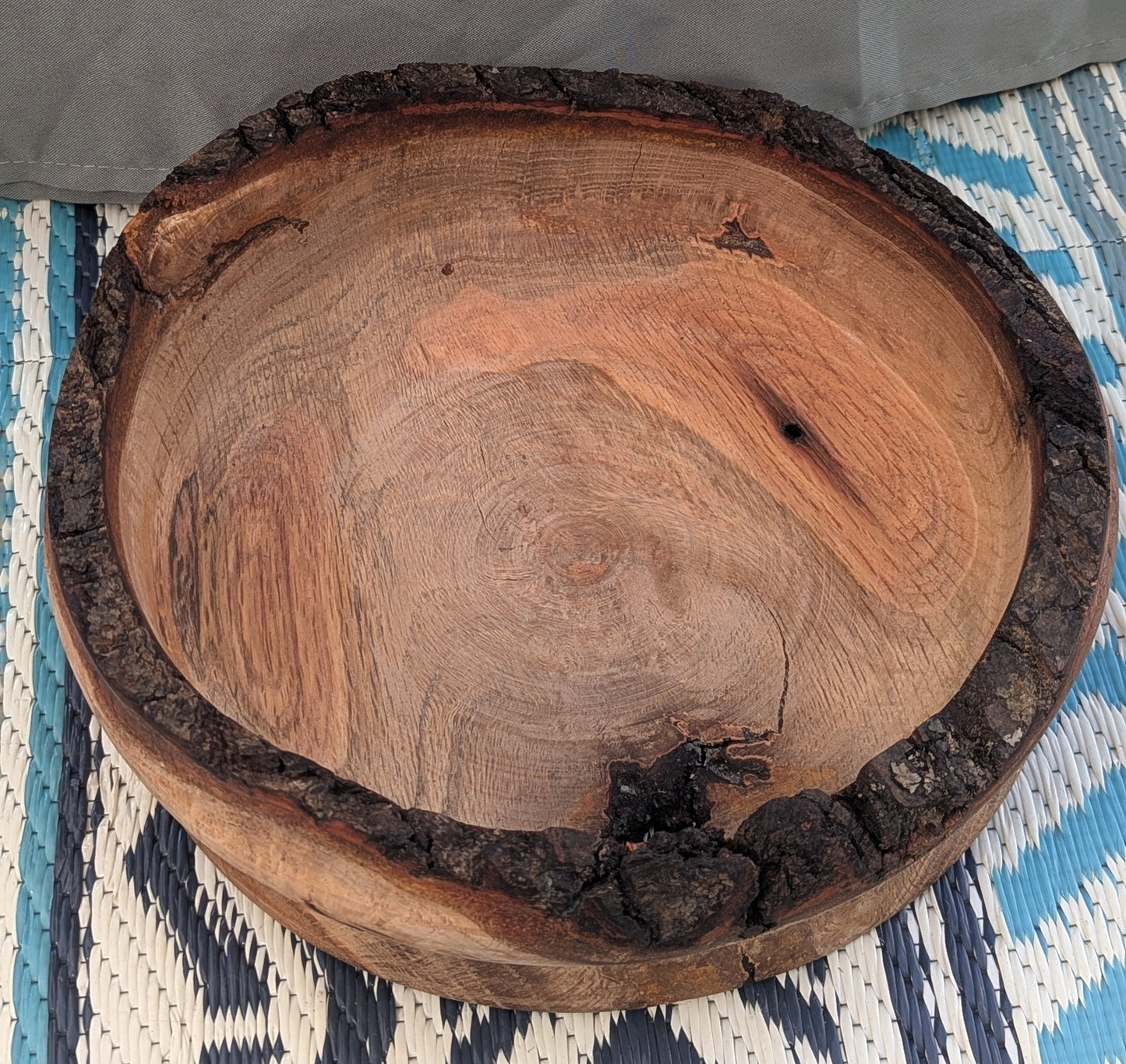 Live Edge Red Oak Burl Bowl